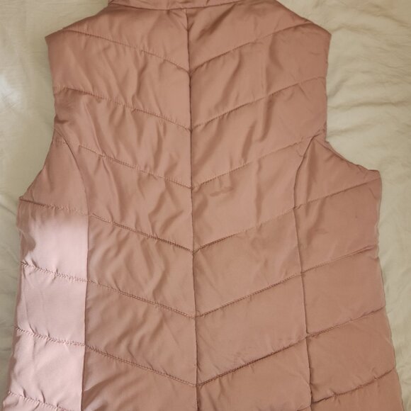 Aeropostale Carnation Pink Quilted Puffer Vest Zip Up Size XL - Picture 3 of 8